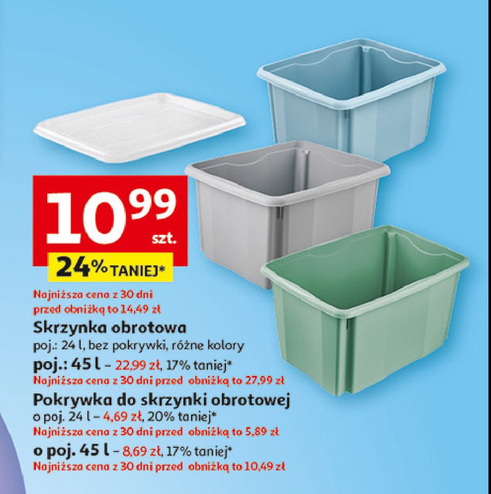 Skrzynka obrotowa z pokrywą 45 l. promocja w Auchan