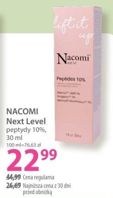 Peptydy NACOMI Next Level 10%, 30 ml promocja w Hebe