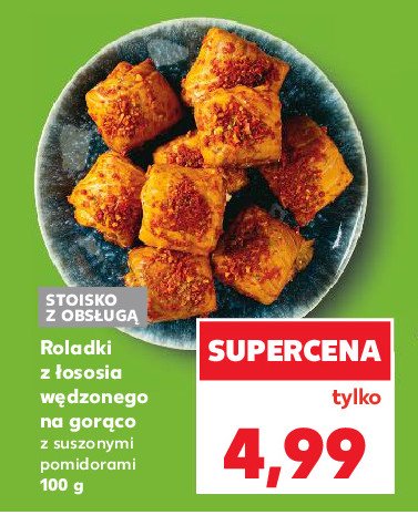 Roladki z łososia wędzonego promocja
