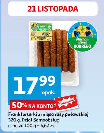 Frankfurterki Auchan pewni dobrego promocja w Auchan