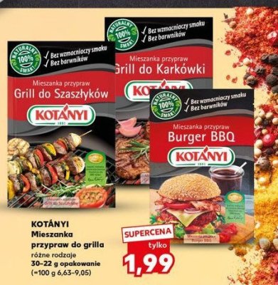 Mieszanka przypraw grill do szasz艂yk贸w Kotanyi promocja