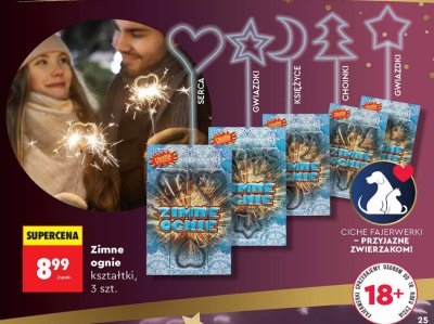 Zimne ognie kształtki 3 szt. promocja w Biedronka