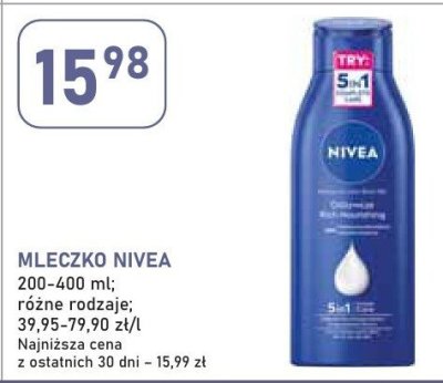Mleczko Nivea promocja w Stokrotka