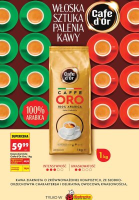 Kawa ziarnista Oro 1 kg promocja w Biedronka
