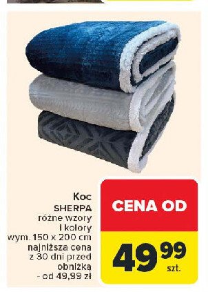 Koc sherpa 150 x 200 cm promocja