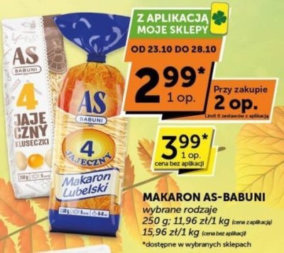 Makaron AS-Babuni promocja w ABC