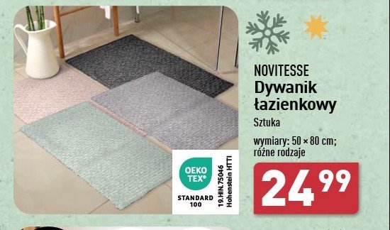 Dywanik łazienkowy 50 x 80 cm Novitesse promocja w Aldi