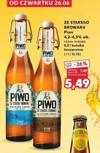 Piwo Piwo ze starego browaru promocja w Kaufland