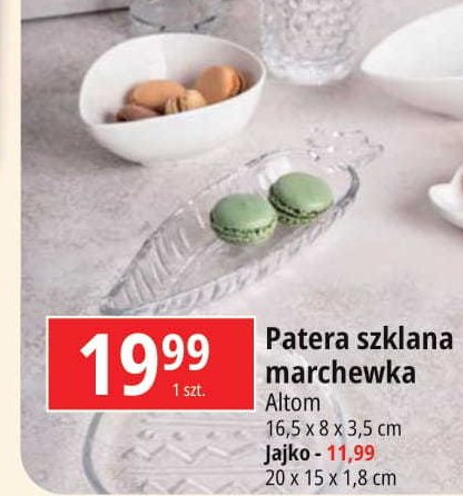 Patera szklana marchewka 16.5 x 8 x 3.5 cm Altom design promocja