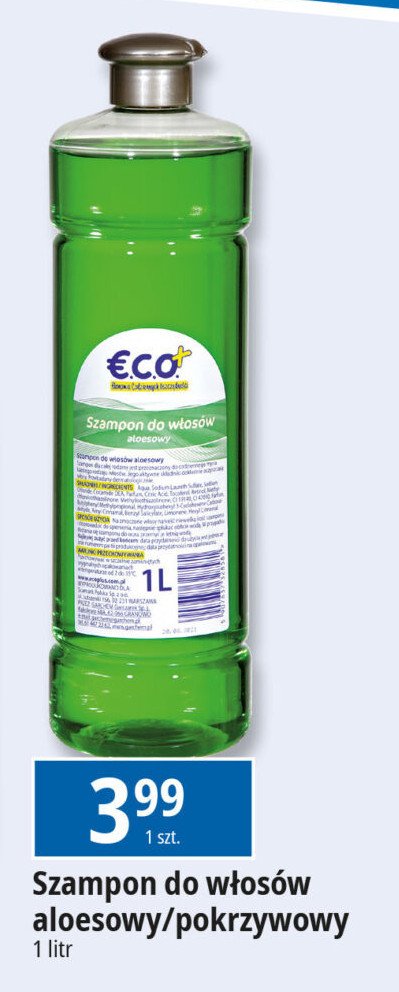 Szampon do włosów pokrzywowy Eco+ promocja