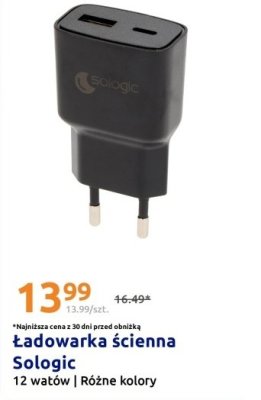 Ładowarka ścienna Sologic różne kolory promocja w Action