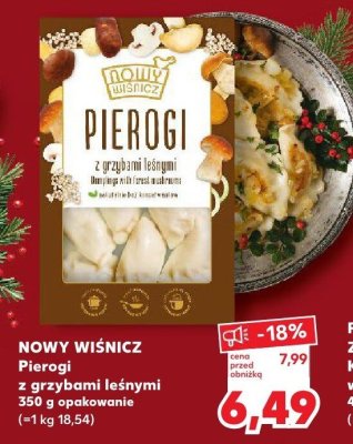 Pierogi z grzybami leśnymi 350 g opakowanie Nowy Wiśnicz (~1 kg 18,54) promocja w Kaufland