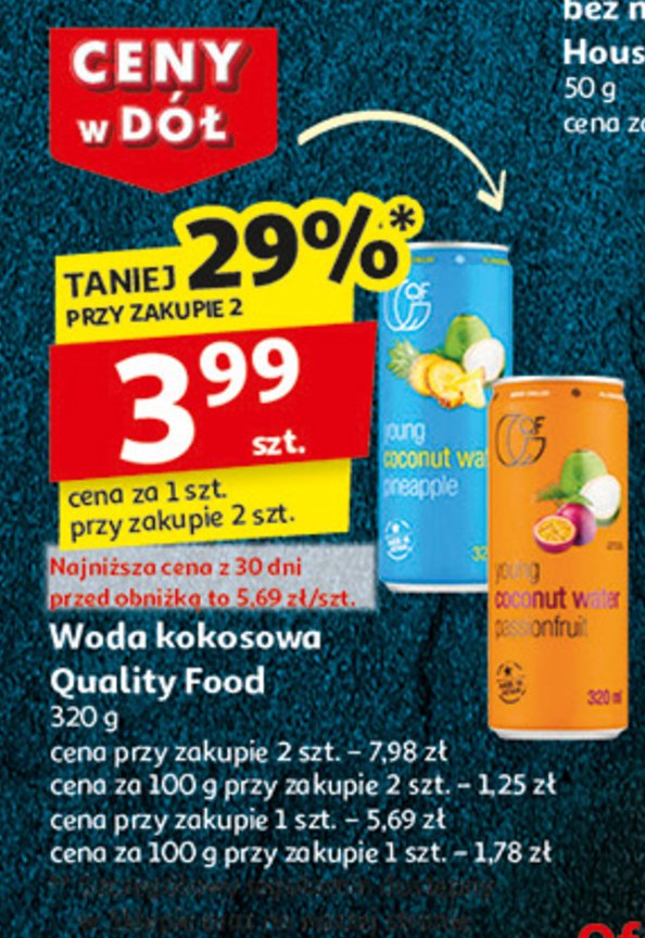 Woda kokosowa z ananasem Qf promocja w Auchan