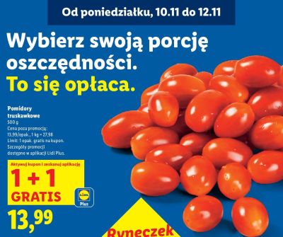 Pomidory truskawkowe promocja w Lidl