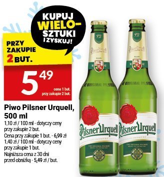 Piwo Pilsner Urquell, 500 ml promocja w Twój Market