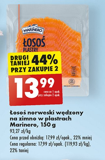 Łosoś wędzony na zimno Marinero promocja