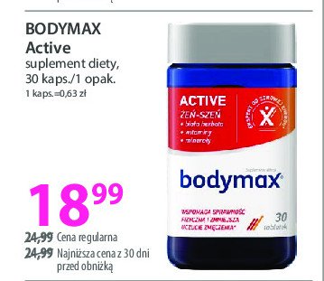 Tabletki Bodymax active promocja w Hebe