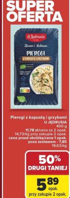 Pierogi z kapustą i grzybami U JĘDRUSIA 400g promocja w Carrefour