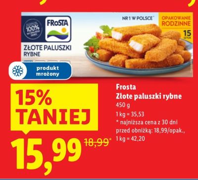 Złote paluszki rybne promocja w Lidl