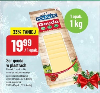 Ser gouda w plastrach Polmlek promocja w POLOmarket