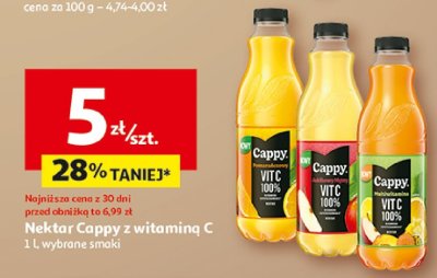Napój Cappy z witaminą C promocja w Auchan