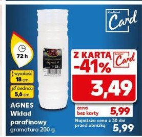 Wkład parafinowy w4p Aga kalisz promocja w Kaufland