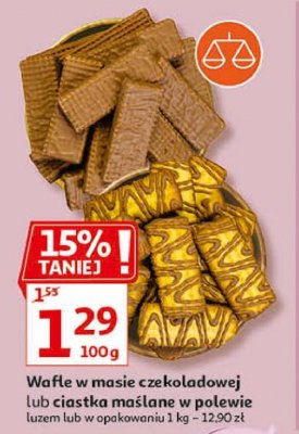 Wafle w polewie czekoladowej promocja