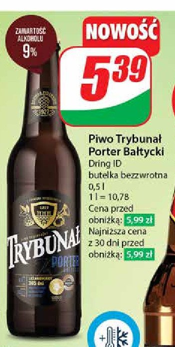 Piwo Trybunał porter promocja w Dino