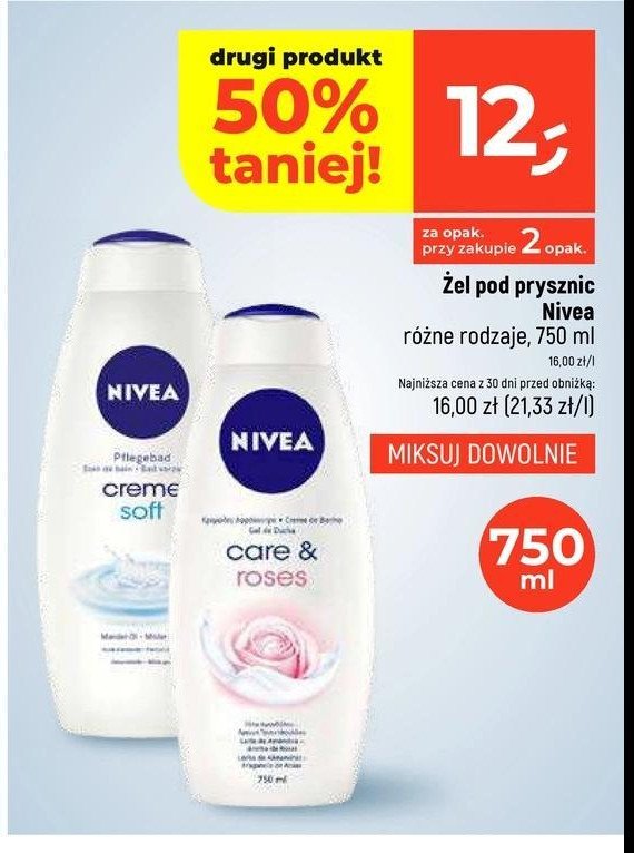 Żel pod prysznic care & roses (harmony time) Nivea promocja