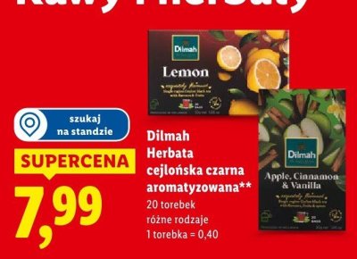 Herbata Dilmah Herbata cejlońska czarna aromatyzowana promocja w Lidl