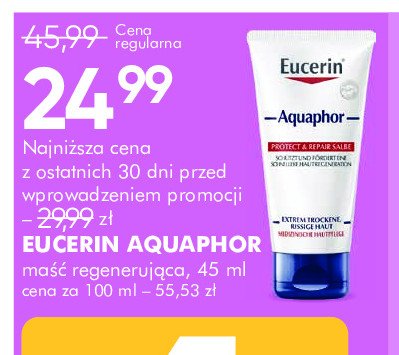 Maść do twarzy i ciała regenerująca Eucerin aquaporin promocja