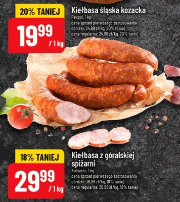 Kiełbasa z góralskiej spiżarni Kabanos promocja w POLOmarket