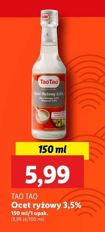 Ocet ryżowy Tao tao promocja