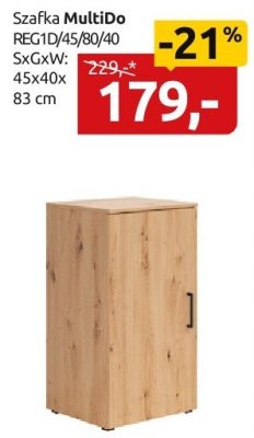 Szafka Multido REG1D/45/80/40 SxGxW: 45x40x 81cm promocja w Black Red White