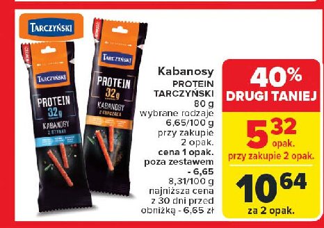 Kabanosy z szynki Tarczy艅ski protein promocja