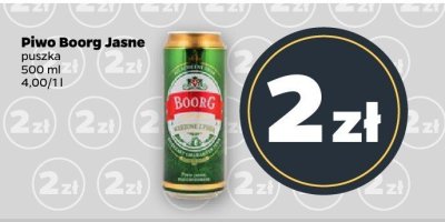 Piwo Boorg Jasne puszka promocja w Netto