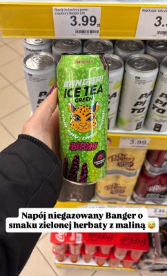 Napój Ice Tea Green Raspberry Banger 0,5l promocja w Dino
