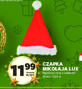 Czapka mikołaja lux promocja w Stokrotka