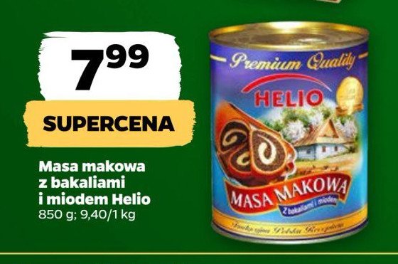 Masa makowa z bakaliami i miodem Helio promocja