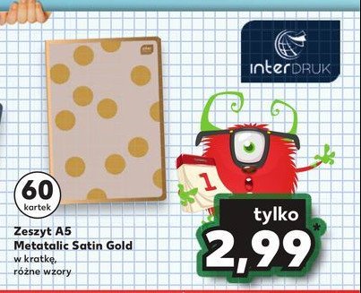 Zeszyt a5 60 kartek linia metalic Interdruk promocja