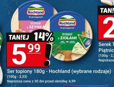 Ser topiony 180g - Hochland (wybrane rodzaje) promocja w Hitpol