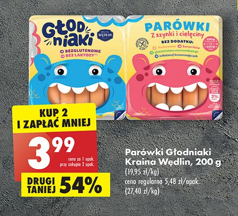 Parówki głodniaki Kraina wędlin promocja