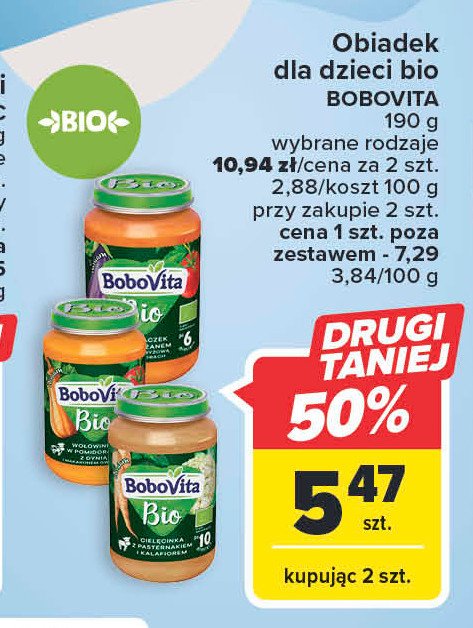 Cielęcina z pasternakiem i kalafiorem Bobovita mniam bio promocja