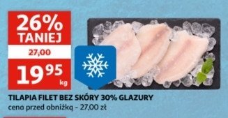Tilapia bez skóry 30% glazury promocja