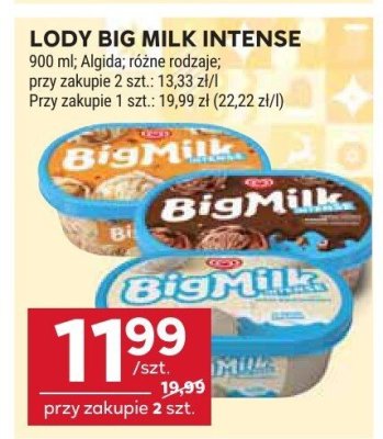 Lody Big Milk Intense promocja w Stokrotka