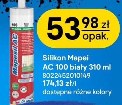 Silikon Mapei AC 100 biały 310 ml promocja w Castorama
