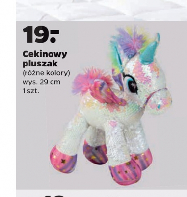 Pluszak z cekinami 29 cm promocja