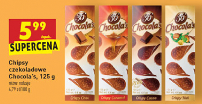 P艂atki czekoladowe o smaku karmelowym 36 chocola's promocja