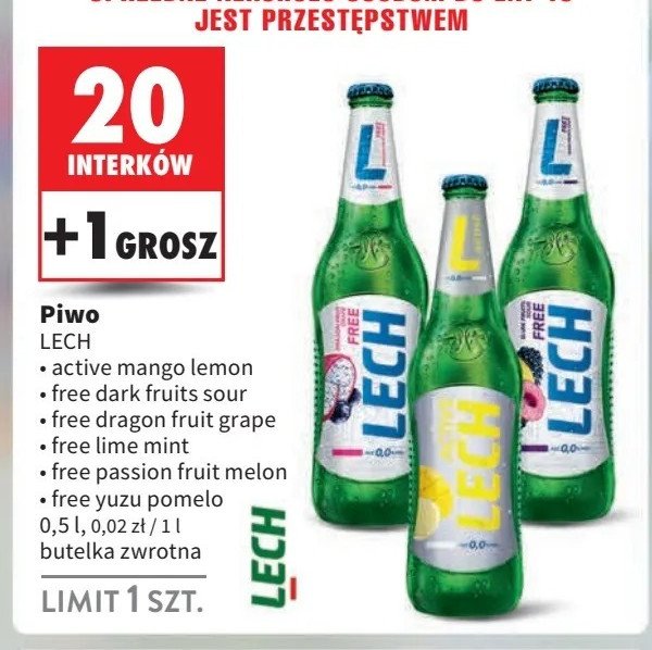 Piwo Lech free dragon fruit grape promocja