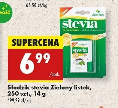 S艂odzik naturalny stevia Zielony listek promocja